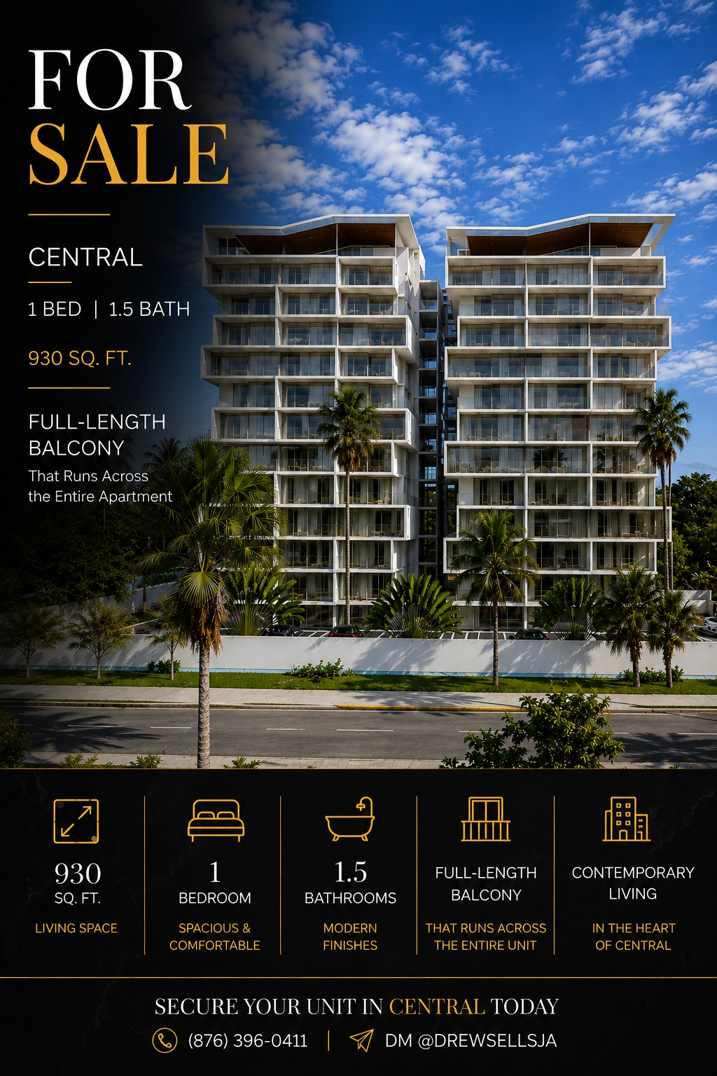 First image of A-302-3 Central Avenue in Constant Spring P.O., St. Andrew, Jamaica - property is For Sale
