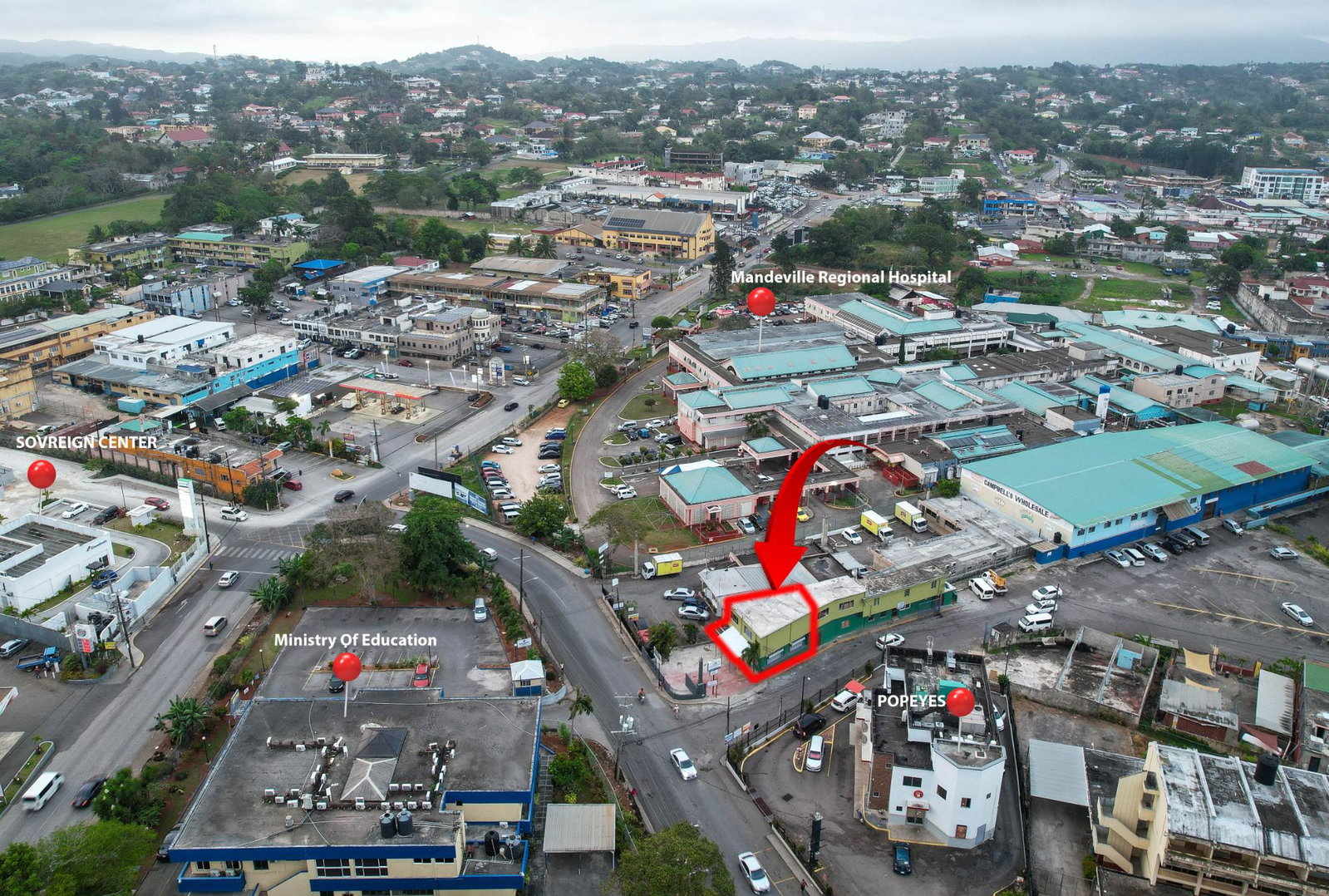Prime-2000-Sq-Ft-Commercial-Space-for-Rent-in-Mandeville First image of 1a-26 James Complex (neighborin in Mandeville, Manchester, Jamaica - property is For Rent