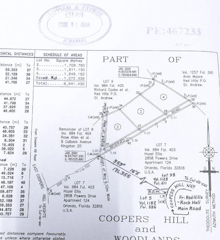 Eighth image of Lot 4-8 East Coopers Hill Heights in Coopers Hill, St. Andrew, Jamaica - property is For Sale