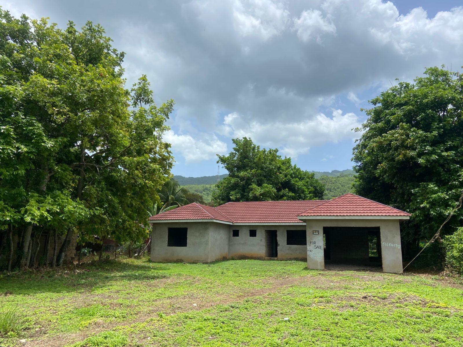 Unfinished-Home-for-Sale-in-Porus-Manchester-Jamaica-90-Complete-House Second image of Old Porus Road Manchester in Porus, Manchester, Jamaica - property is For Sale