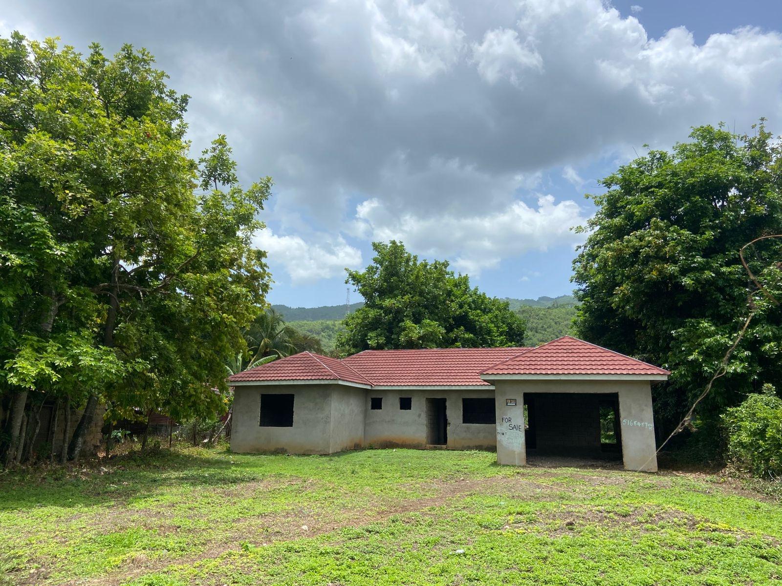 Unfinished-Home-for-Sale-in-Porus-Manchester-Jamaica-90-Complete-House First image of Old Porus Road Manchester in Porus, Manchester, Jamaica - property is For Sale